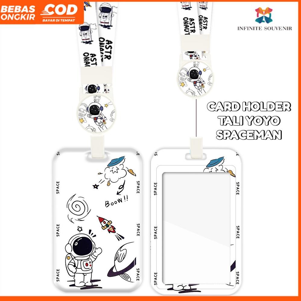 

(N017) ID Card Holder Tali Yoyo Spaceman / Nametag Yoyo Astronaut / Card Holder Yoyo / Astronot / Luar Angkasa / Space Human/ Card Holder Tali Bisa Ditarik AST