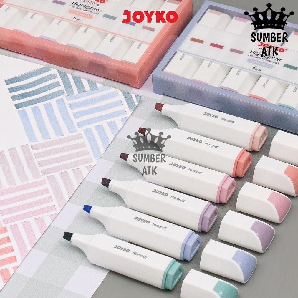 

Penanda Berwarna Highlighter Joyko HL-87A & 87B 6 Warna Morandi