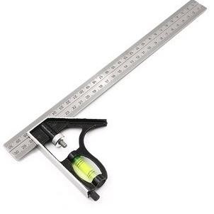 

Penggaris Tukang Siku Mistar Multifungsi ada Waterpass 12" AST