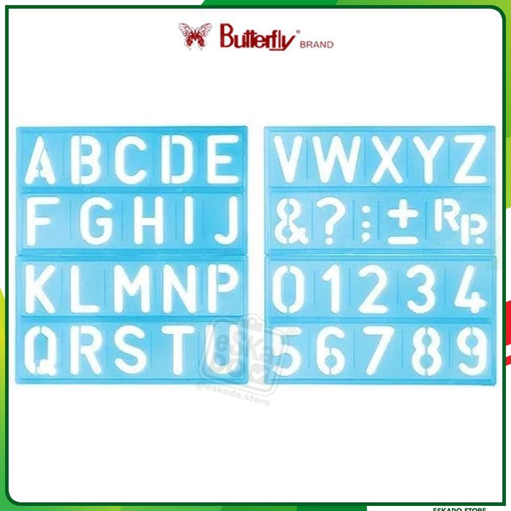 

Butterfly Penggaris Cetakan Template Huruf Angka HA - 430 AST