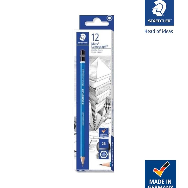 

STAEDTLER Mars Lumograph Pencil 2B Isi 12pcs