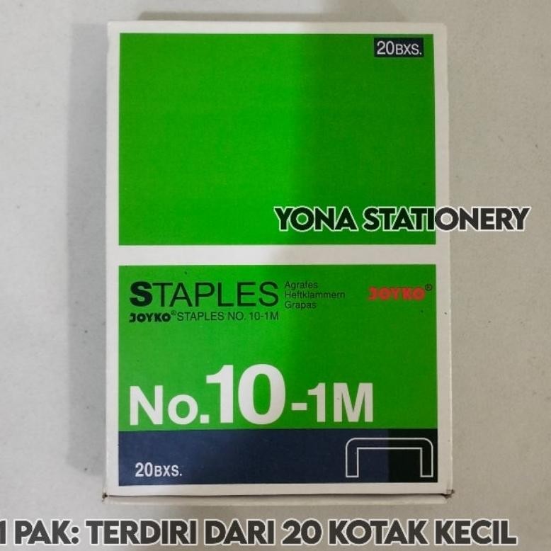 

Isi Staples Joyko No. 10-1M | 1 Pak: 20 Kotak Kecil AST