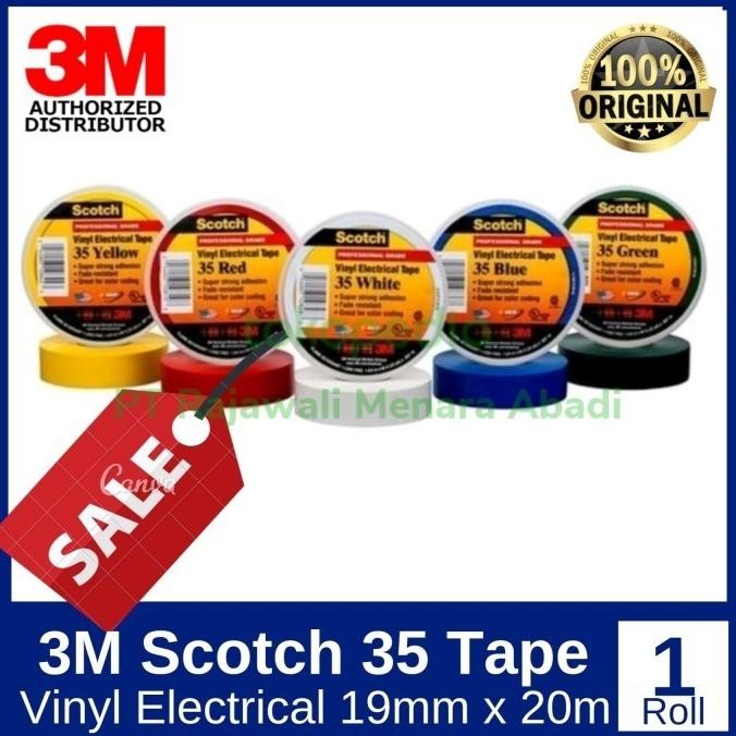 

3M Scotch 35 Vinyl Electrical Tape Isolasi Listrik (Varian Warna) AST