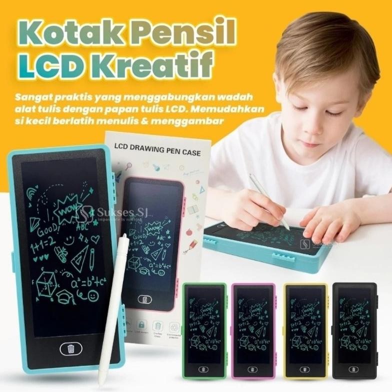 

Ab121 Kotak Pensil Case Besar LCD Writing Drawing Box Case ukuran Besar Pencil Drawing Pad 2in16 AST