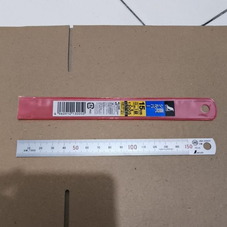 

SHINWA Penggaris 15 cm Stainless Steel Rule Hard Chrome JIS 13005 AST
