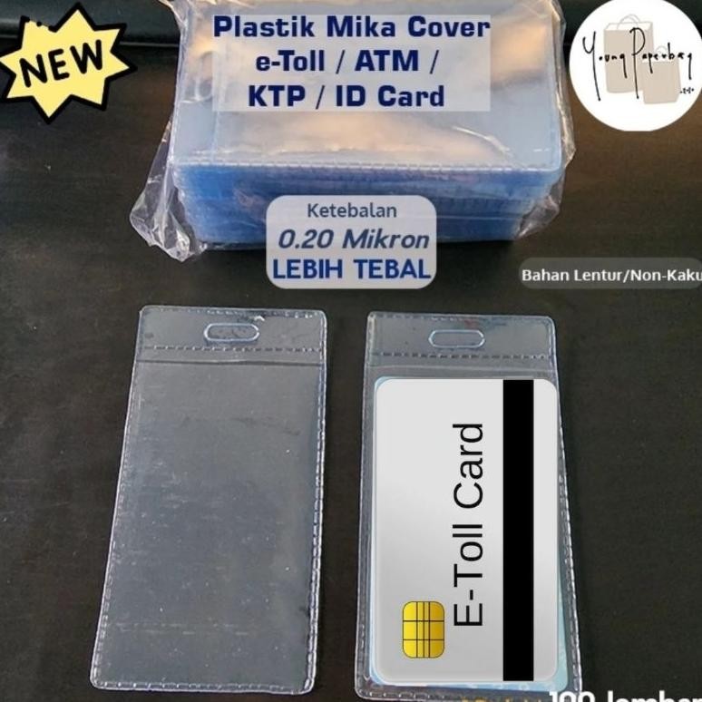 

Special Promo Plastik Etoll Mika / Cover Bening Tebal Kartu Etoll / Atm / Ktp / Id Card 6X11 0.20 (1 Pack Isi 100)