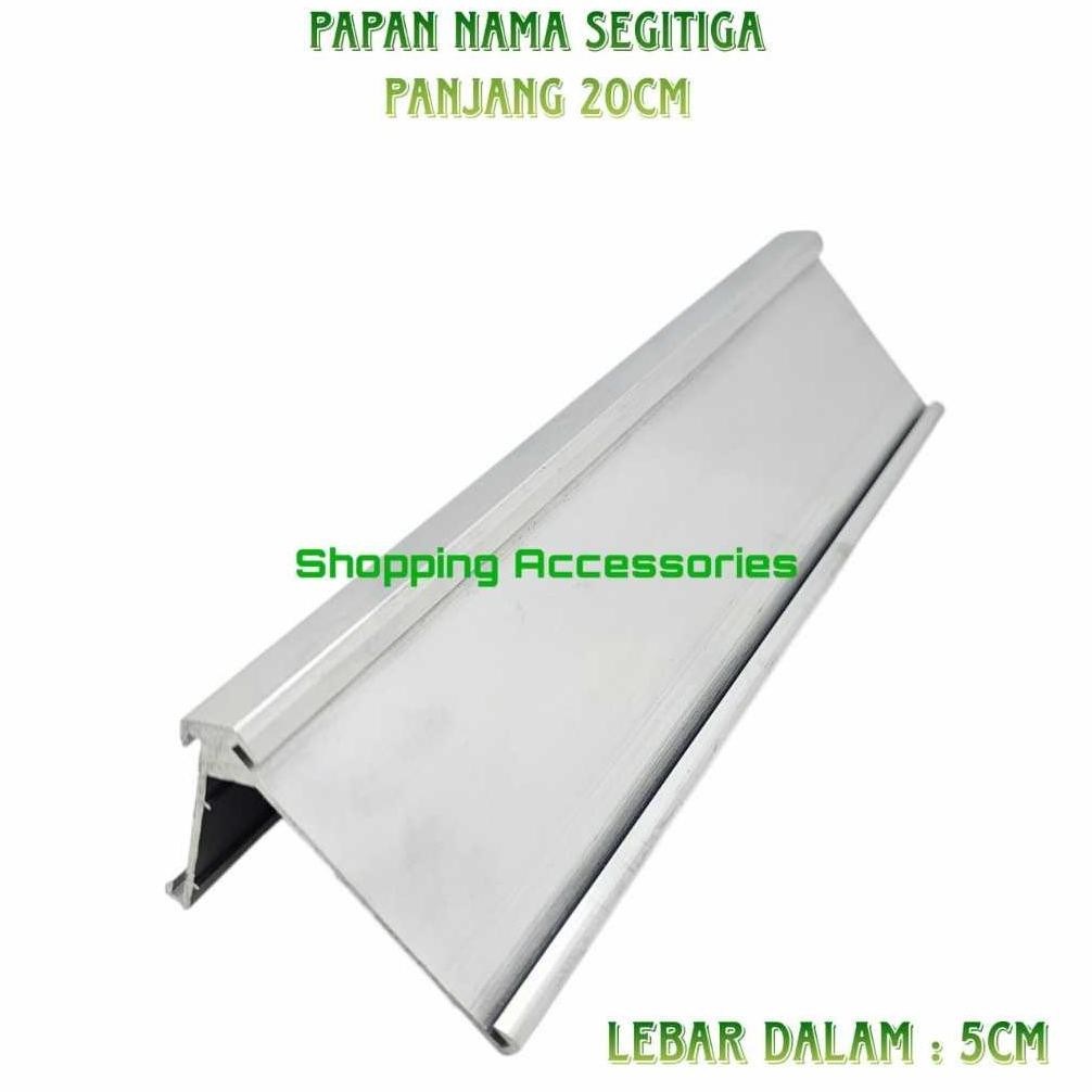 

Papan Nama Meja Segitiga Aluminium 20cm AST