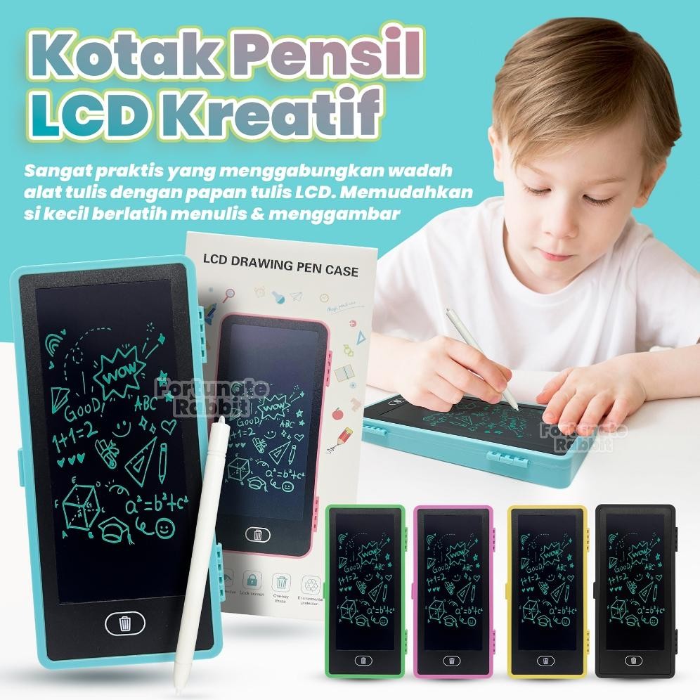 

(SR) Drawing Box Kotak Pensil Dan Papan Coret Kreatif Anak Dengan Digital Pad Edukasi AST