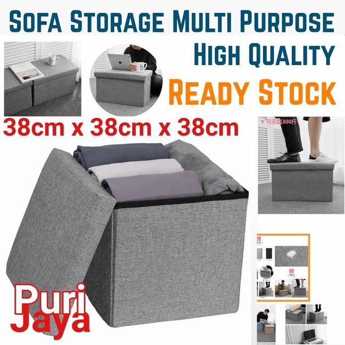 

Terlaris Stool Bench Storage Sofa Box Kotak Penyimpanan Multifungsi 38X38X38Cm