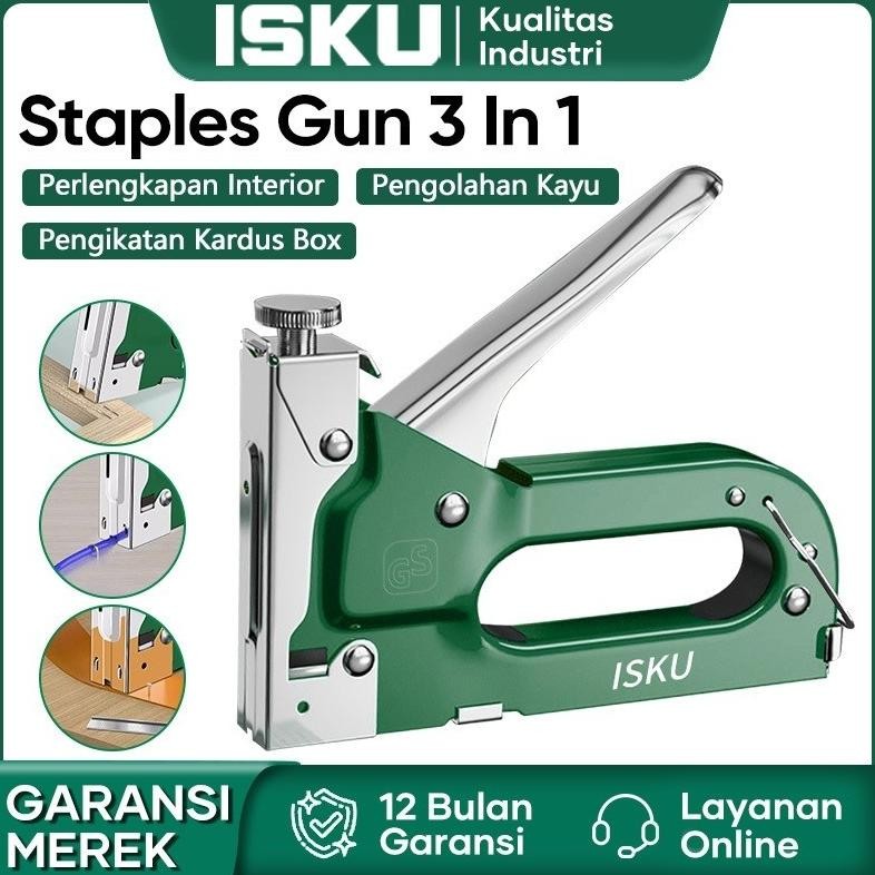 

Isku Stapler 3in1 Staples Tembak Staples Perekat Untuk Kayu Plester Kertas Powerfull Tacker Stapler AST