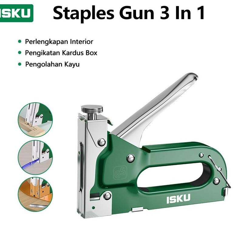 

ISKU Staple Gun Staples Tembak 3 in 1 Staples Tipe Pintu: 4-12mm AST