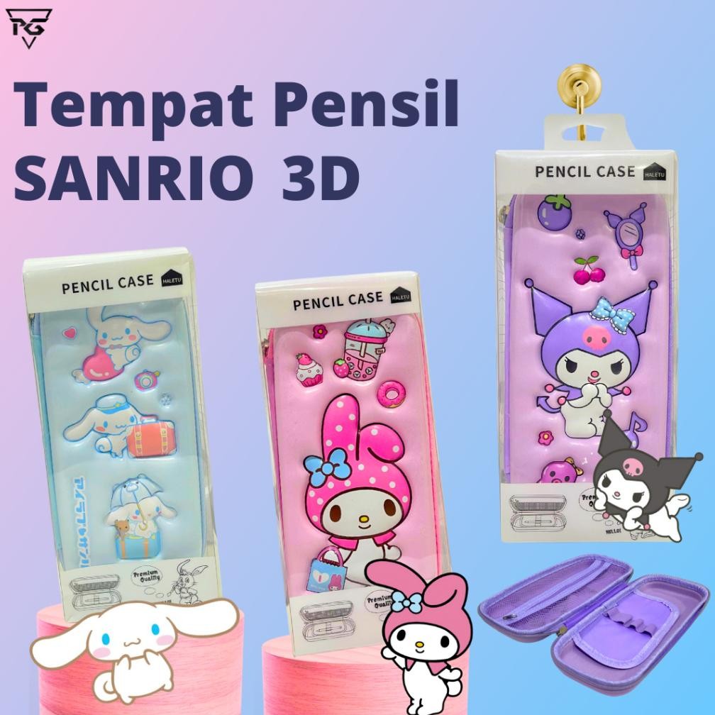

Tempat Pensil Anak Perempuan Alat Tulis Gambar 3D Timbul Karakter Sanrio - Kotak Pensil AST