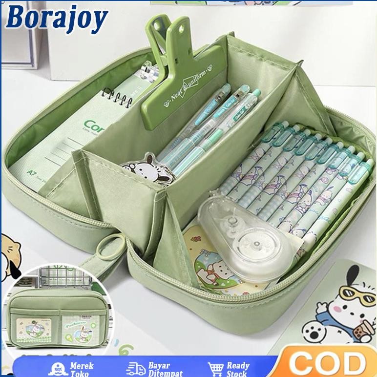 

Kotak pensil sederhana transparan, kotak pensil kapasitas besar untuk anak laki-laki dan perempuan AST