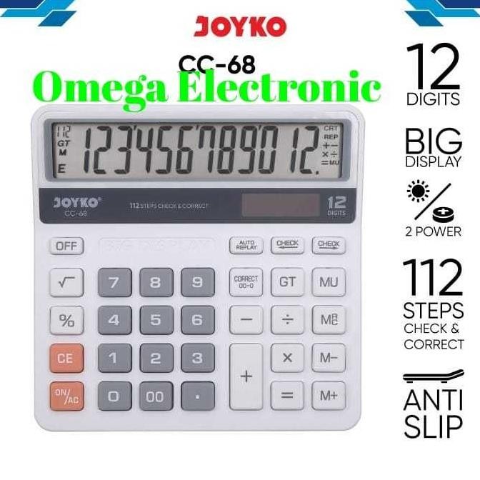 

Joyko CC 68 Kalkulator CC-68 12 Digits Check Correct CC68 AST