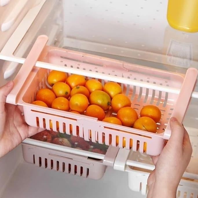 

Terlaris Refrigerator Retractable Storage Rack Food Drink Drawer Storage Box