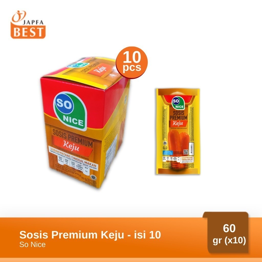 

Bundling Sosis So Nice Premium Keju - Isi 10