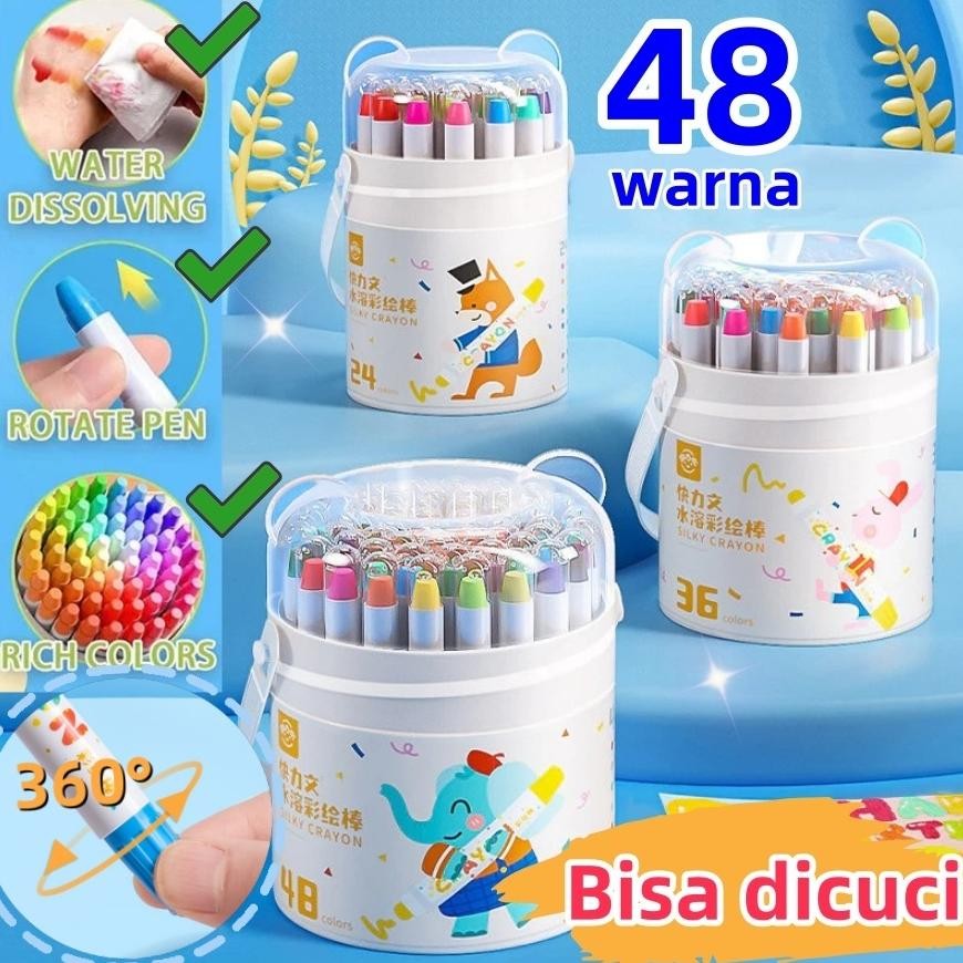 

Bisa dicuci Crayon anak lengkap,48 warna lengkap,krayon pensil warna lengkap,anti kotor dan patah,Penting untuk menggambar anak-anak AST