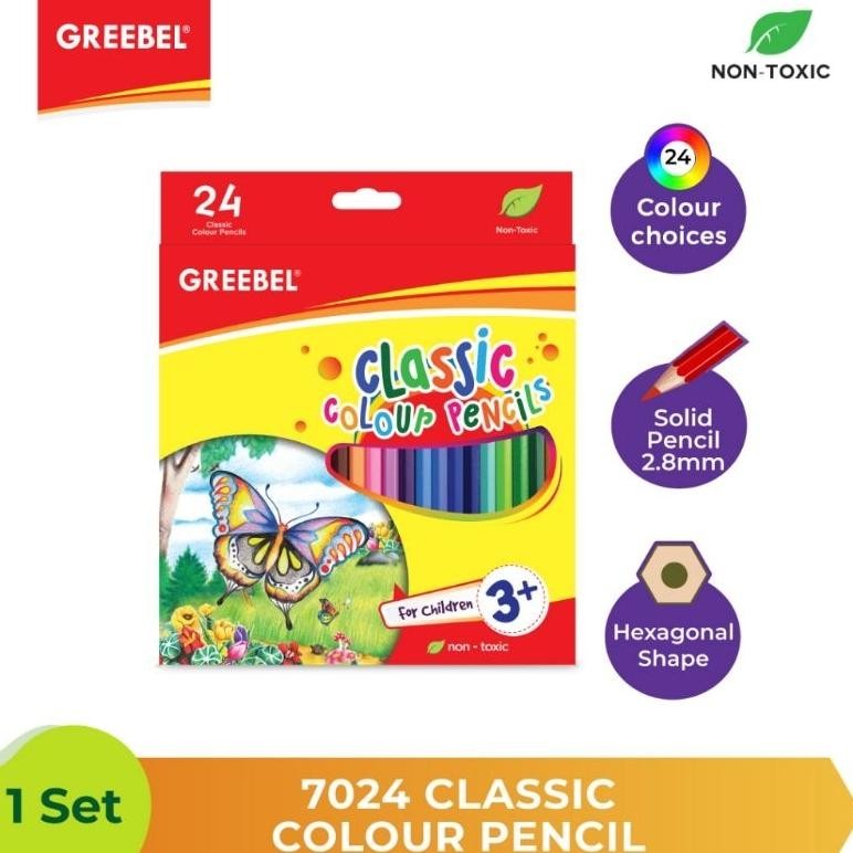 

Pensil Warna Greebel Panjang 24 Warna Classic AST