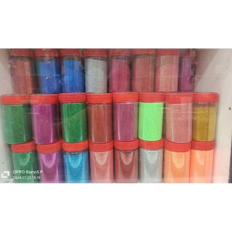 

( PAK - 250 GR) BUBUK GLITTER METALIK GLITTER BUBUK SERBUK HALUS AST