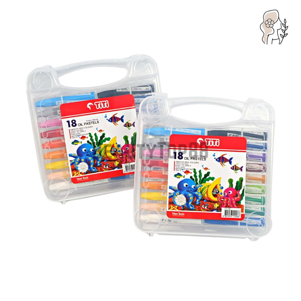 

Crayon Titi 18 Warna Oil Pastel - Krayon Mewarnai 18 W [HARGA PER SET] AST