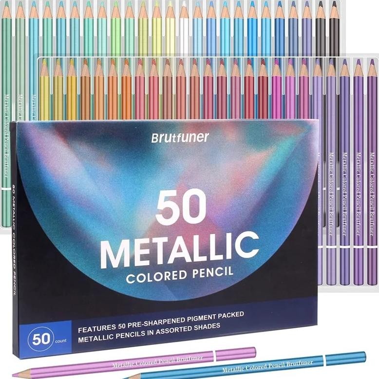 

Brutfuner Original Pensil Warna 50 Colors Metallic / 50 Warna Metallik AST