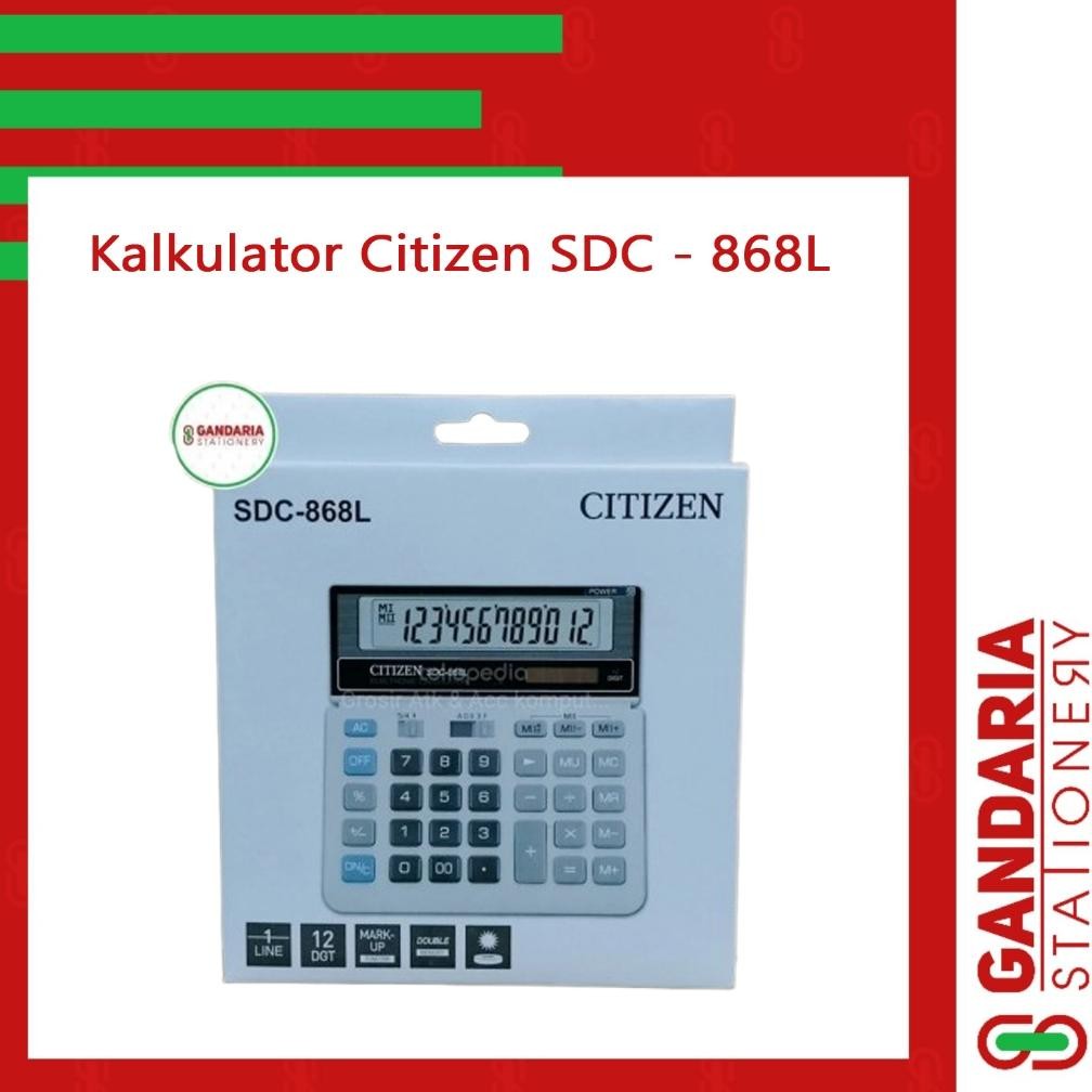 

ORIGINAL Citizen Calculator SDC-868L - Kalkulator Desktop Meja Kantor AST