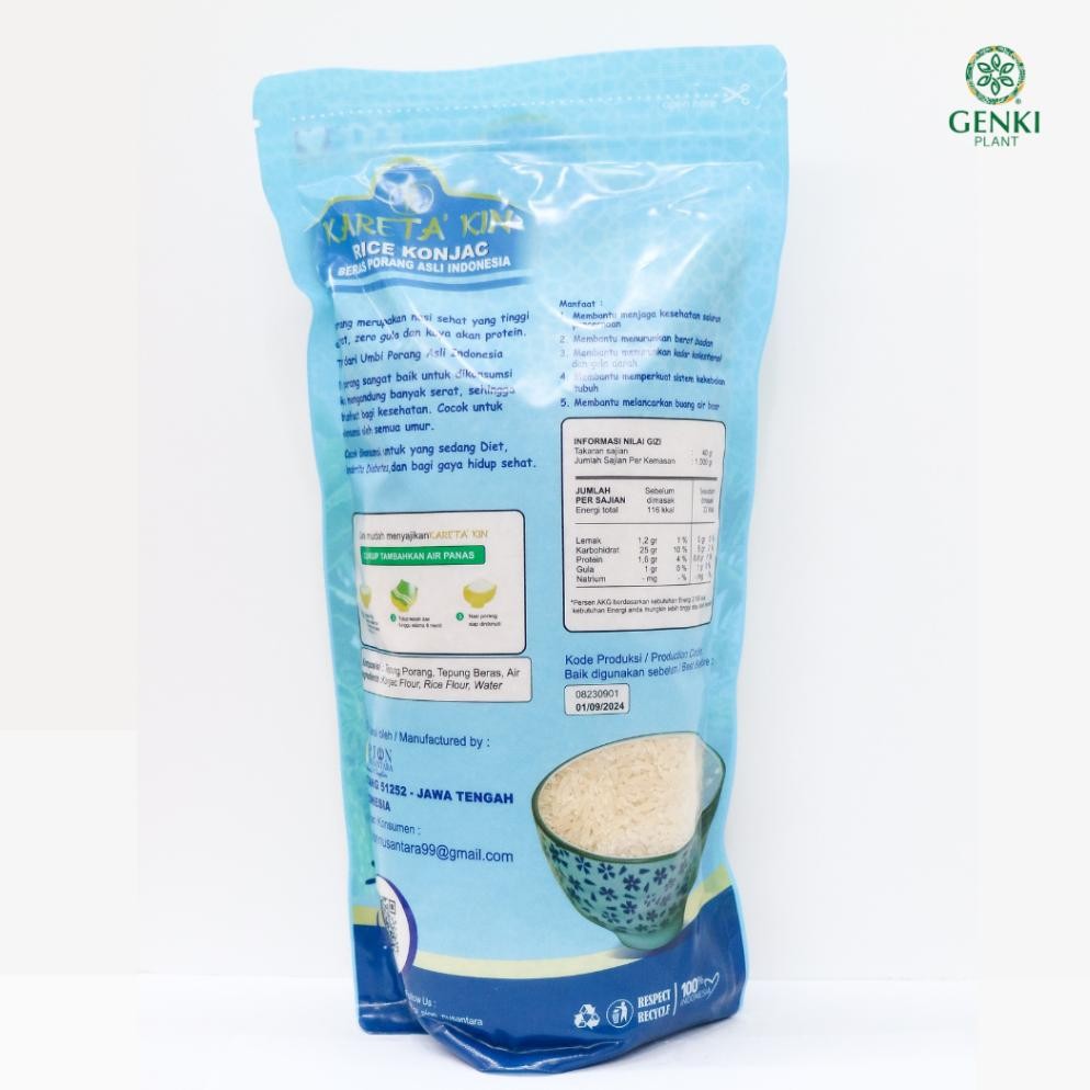 

Kareta Kin Beras Porang / Konjac Rice / Shirataki Rice - 1 Kg