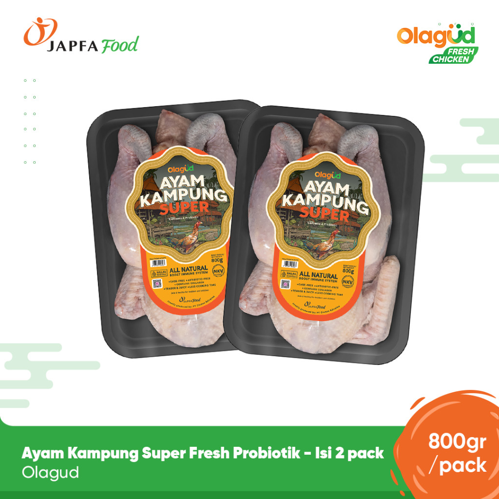 

Olagud Ayam Kampung Super Fresh Probiotik 800gr - isi 2 pack