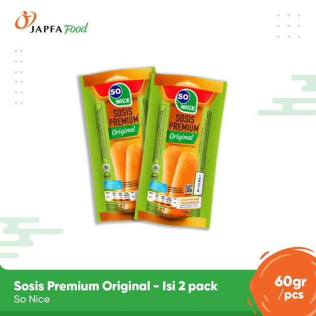 

So Nice Sosis Premium Original 60gr - Isi 2 pcs