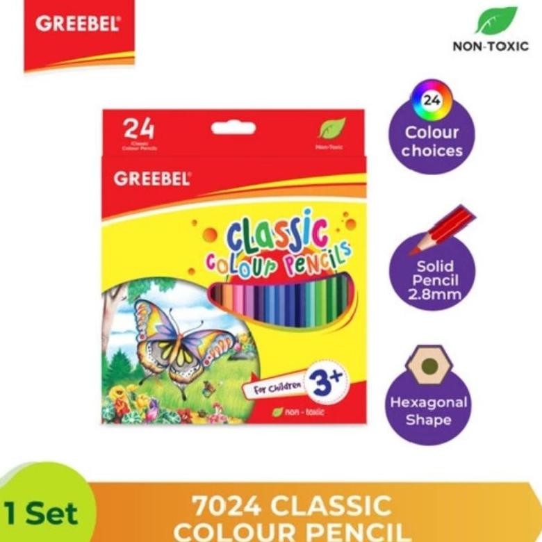 

Pensil warna Greebel 24 Warna panjang ( 1set/24wrn ) AST
