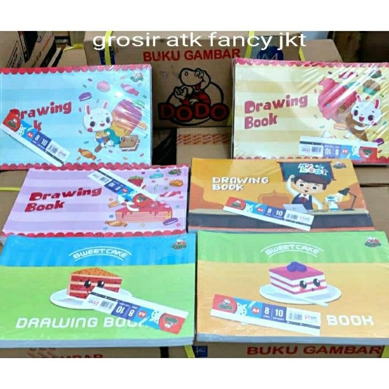 

( 10 buku ) Buku Gambar Drawing Book A4 Dodo 8 lembar AST