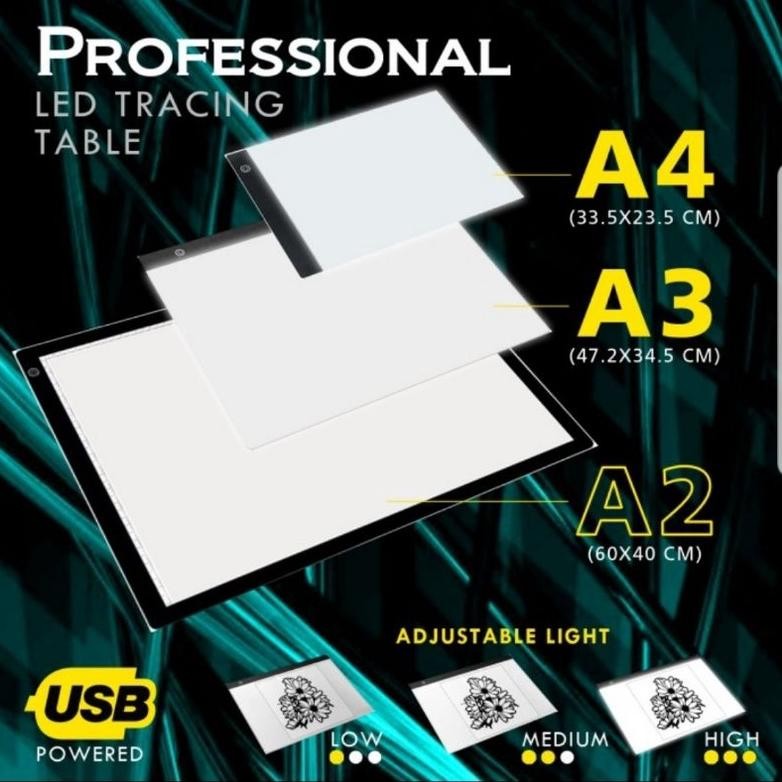 

Tracing Board LED A4 A3 - Papan Jiplak Light Pad Gambar Drawing AST