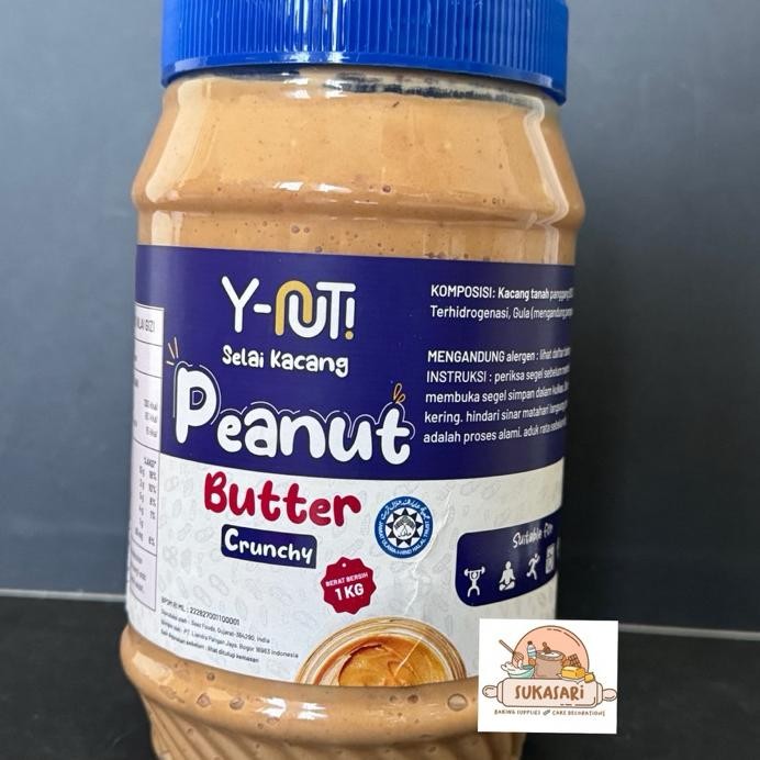

Ynut Peanut Butter 1Kg Crunchy Y Nut Ynut Selai Kacang Filling Spread Jam Oles
