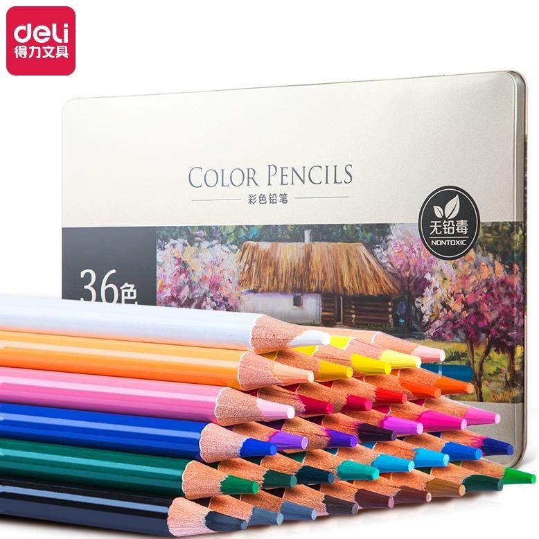 

Pensil Warna Minyak / Oil Pencil Deli Color High-Grade 36 Warna - 6566 AST