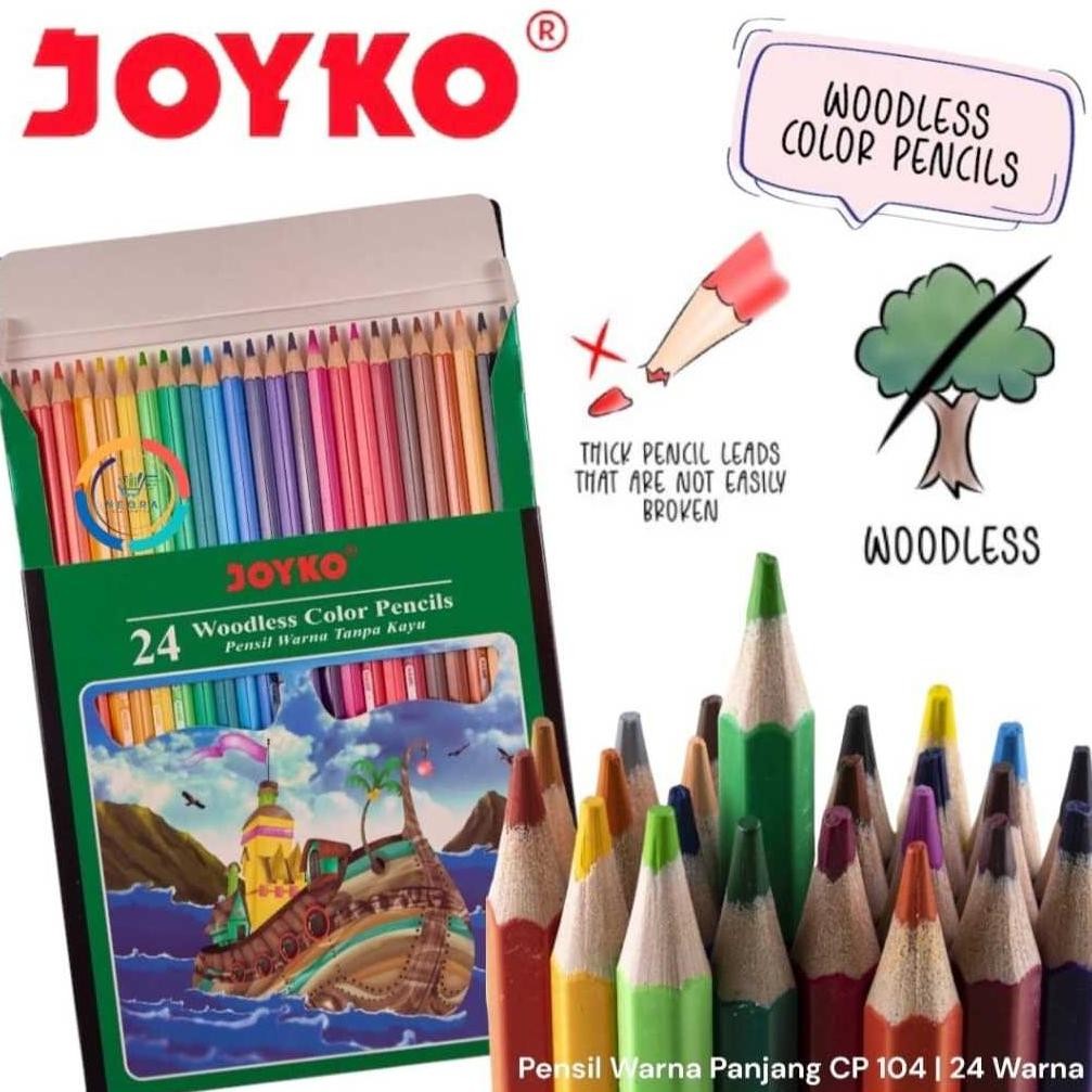 

Pensil Warna Joyko / Color Pencils Joyko CP-104 24 Warna AST