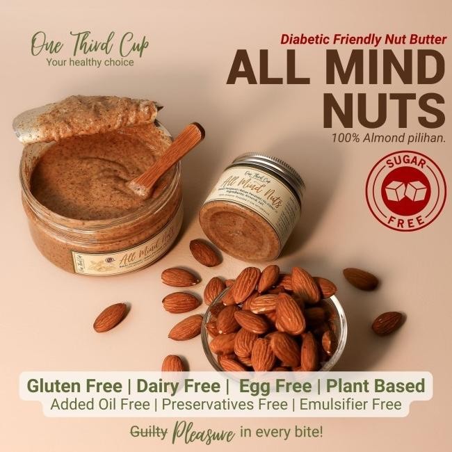

Almond Butter All Nuts Bebas Gula Almondselai Kacang Sehat Keto Friendly