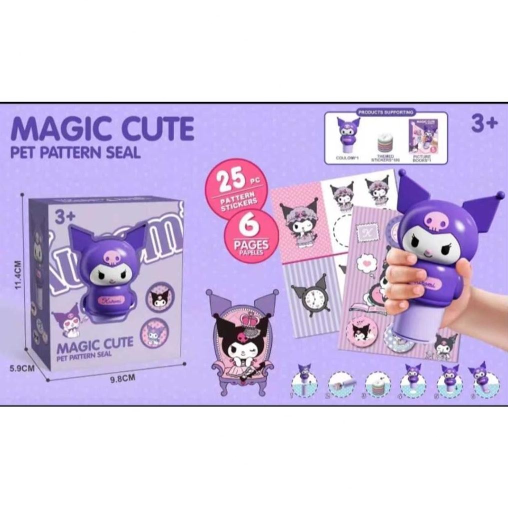 

[Clairetoys] Mainan stempel anak-anak baru, stempel ajaib, hadiah buku stiker kartun anak laki laki dan perempuan AST