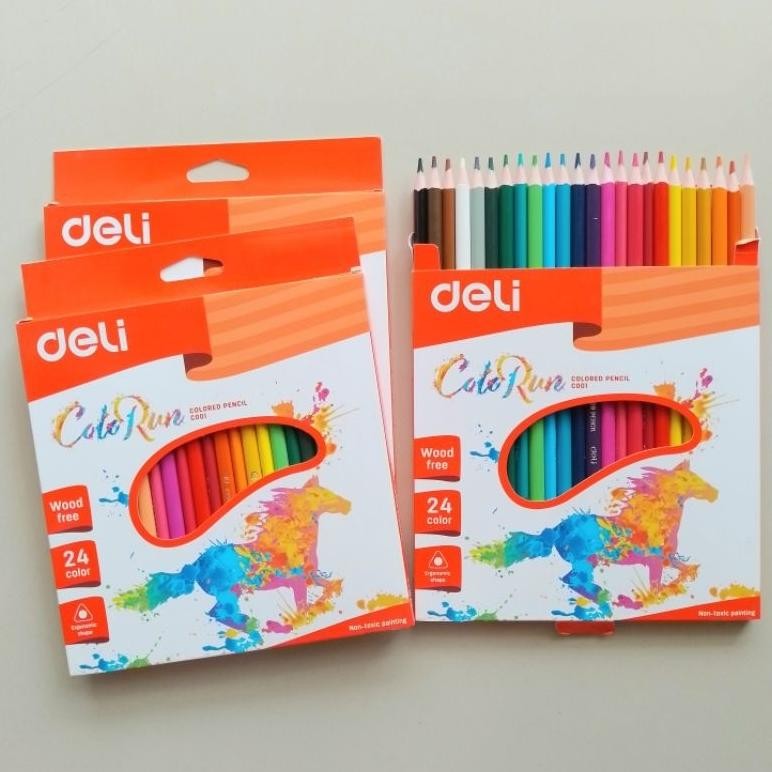 

Pensil Warna Colored Pencil Deli C001 ColoRun 24 Warna ( Set ) ( Original ) AST
