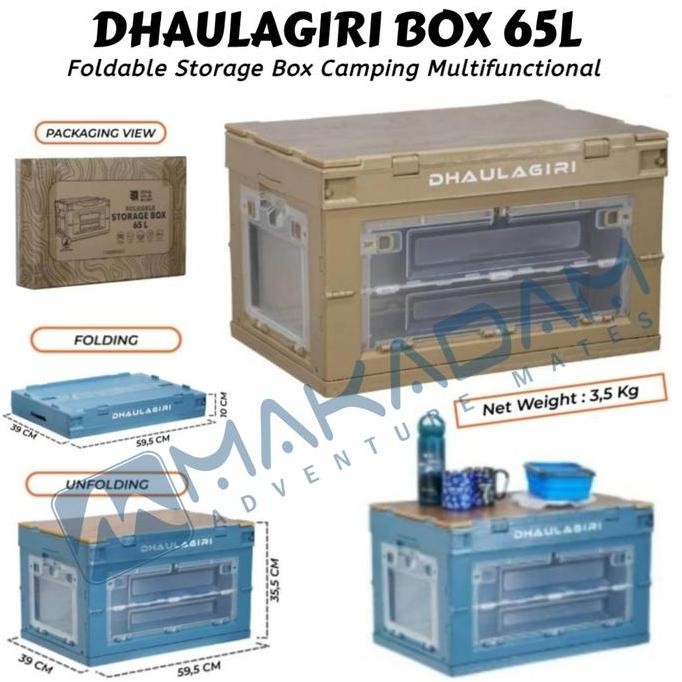 

Terlaris Box Container Penyimpanan Barang Lipat Dhaulagiri Storage Box 65 Liter Camping Touring Outdoor