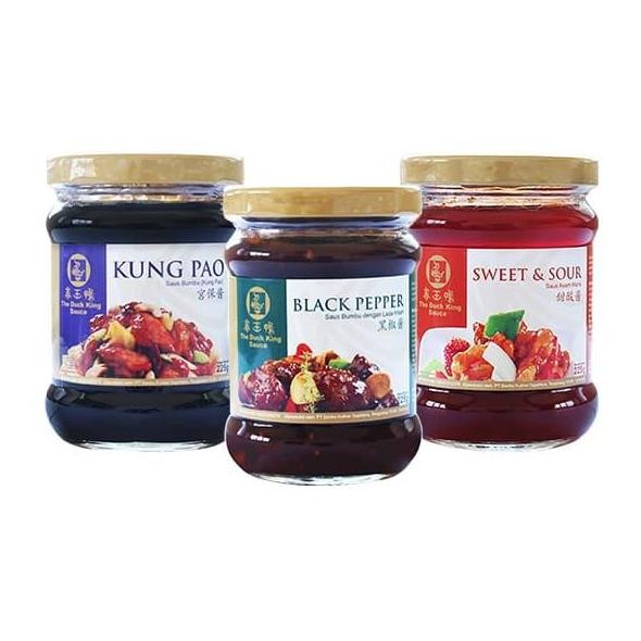 

Terlaris The Duck King Sauce Paket Tiga - Black Pepper + Kung Pao + Sweet Sour SALE