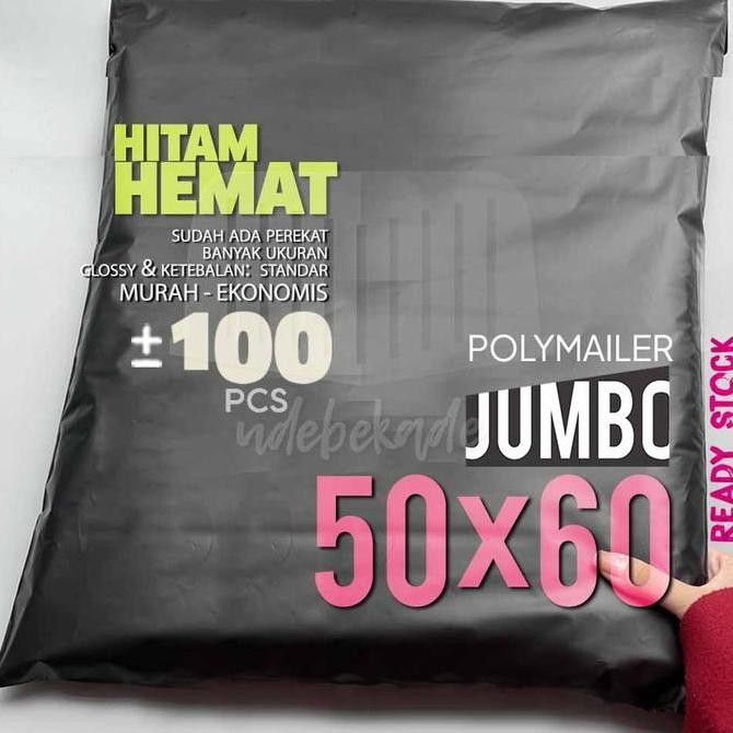 

Terlaris POLYMAILER HITAM JUMBO 50x60 HARGA MINIMALIS sudah ada perekat murah SALE