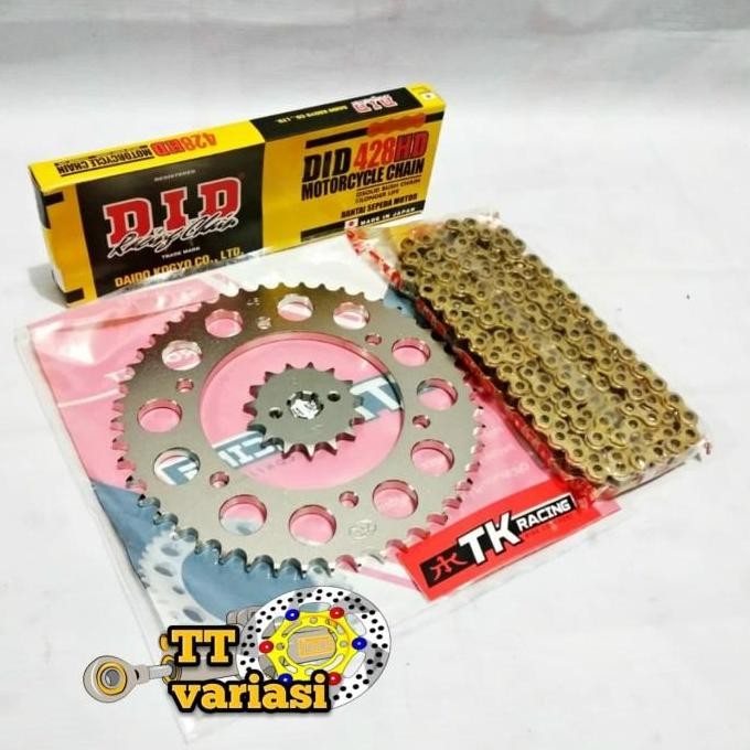 Gear set Vixion R rantai DID 428HD GOLD 15 48 140