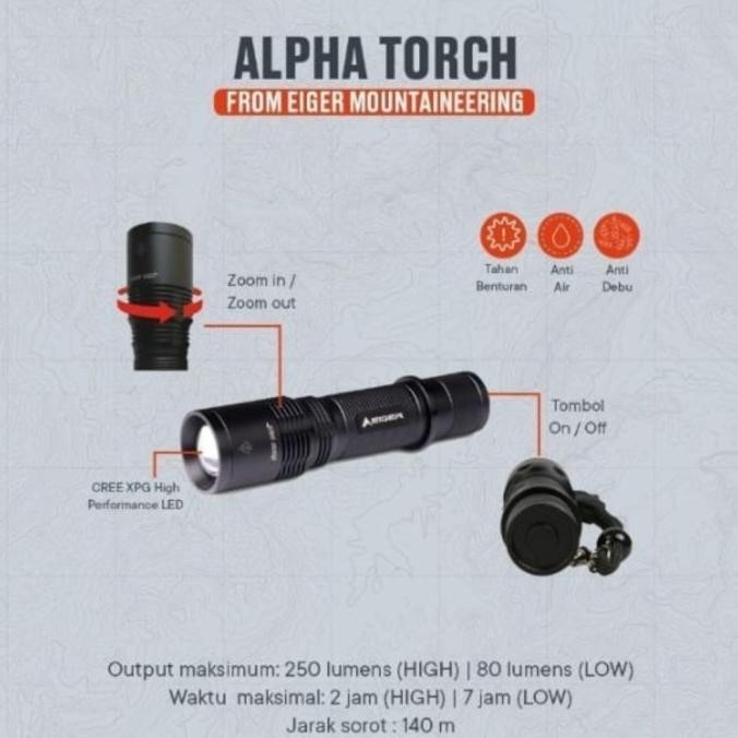 DISKON C0 EIGER 3287 ALPHA TORCH senter outdoor