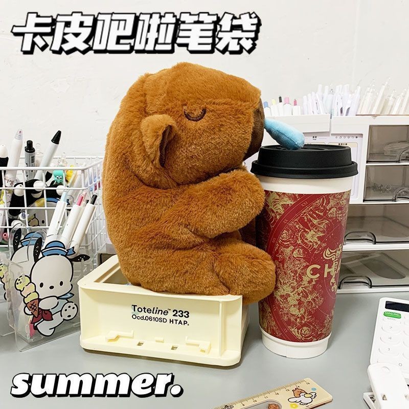 

Kotak Pensil Plush Capybara#Alat Tulis Kartun Plush#Tas Penyimpanan Pelajar yang Imut