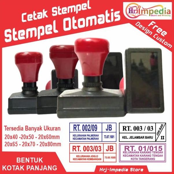 

Terlaris Cetak Stempel Otomatis Kotak Persegi Panjang | Stempel Bisa 1-5 Warna SALE
