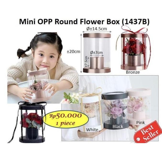 

Mini Opp Round Flower Box - Box Mika - Mica Flower Box
