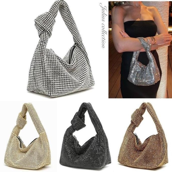 Tersedia Tas Pesta Wanita Permata Besar Diamond shoulder bag J022
