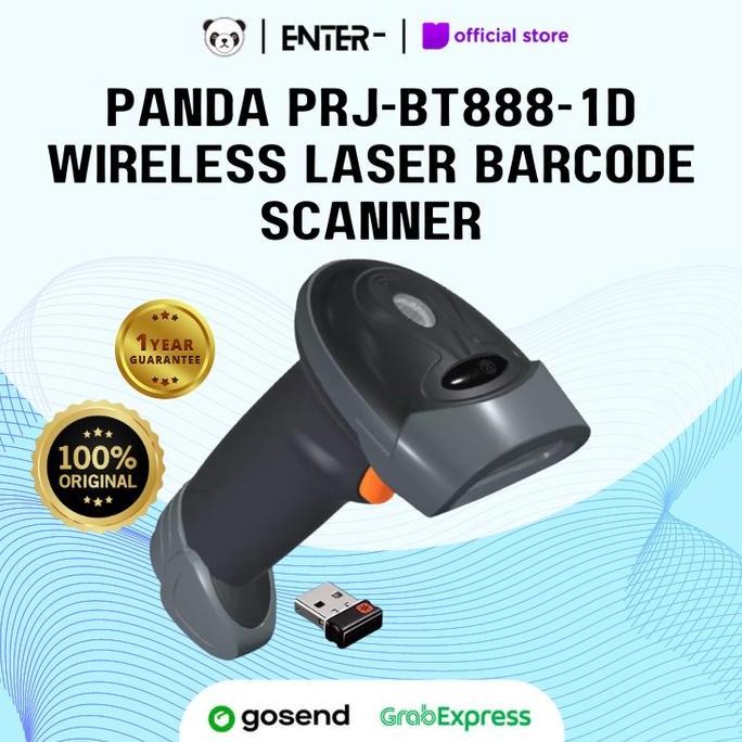 Prj-Bt888-1D Wireless Laser Bar Scanner Bluetooth + 2.4G New Stok