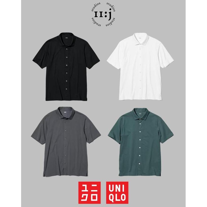 Kemeja Uniqlo Airism Short Sleeve Polo Shirt Original Asli (Best Quality)