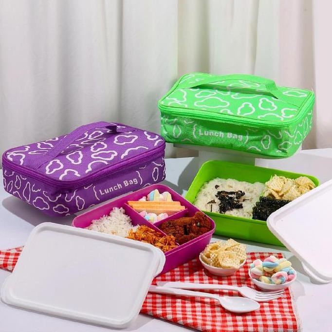 Tas Bekal Set Kotak Makan Sendok Garpu Tas Bekal Anak Laki Laki Astronot